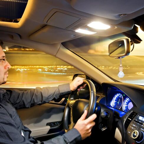 Car Air Freshener Perfume Bottle: 27pieces Car Air Freshener Perfume Pendant with Hanging String & Wooden Cap, Refillable Car Essential Oil Diffuser with 5 Accessories for Car Perfume Pendant Ornament in Kuwait