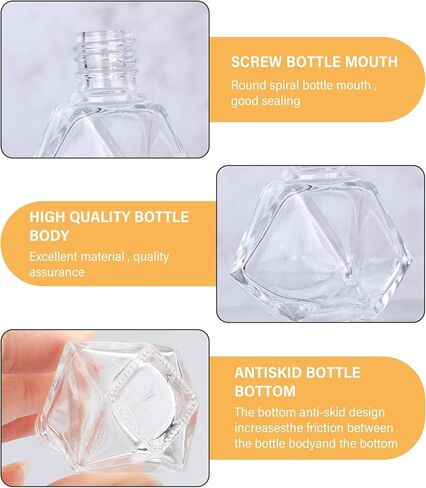 Car Air Freshener Perfume Bottle: 27pieces Car Air Freshener Perfume Pendant with Hanging String & Wooden Cap, Refillable Car Essential Oil Diffuser with 5 Accessories for Car Perfume Pendant Ornament in Kuwait