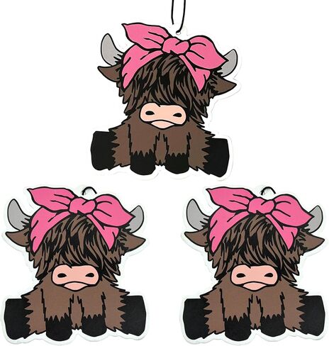 Western Cow Car Air Freshener Funny Car Scents - Honey Peach x 3PCS in Saudi Arabia