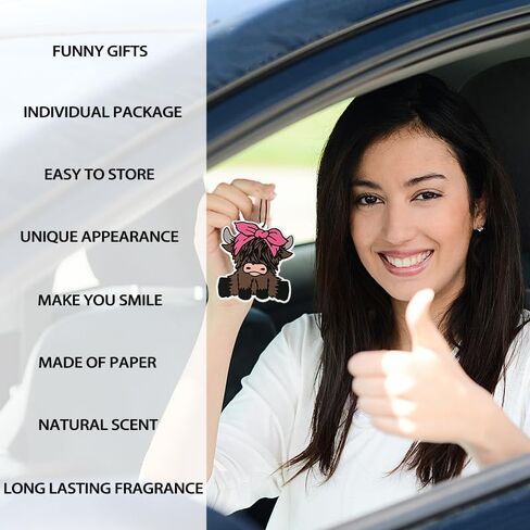 Western Cow Car Air Freshener Funny Car Scents - Honey Peach x 3PCS in Saudi Arabia
