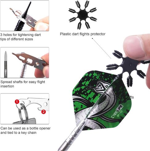 CyeeLife 12 قطعة من السهام ذات الأطراف الناعمة، مجموعات رمي ​​السهام ذات الأطراف البلاستيكية الاحترافية 18 جرامًا مع 13 قطعة من أعمدة الكمبيوتر الشفافة و100 طرف إضافي للسهام و16 قطعة من الرحلات الجوية و2 قطعة من واقيات الطيران ومفتاح الربط للوحة رمي السها in Kuwait