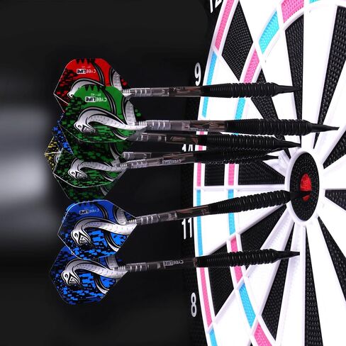 CyeeLife 12 قطعة من السهام ذات الأطراف الناعمة، مجموعات رمي ​​السهام ذات الأطراف البلاستيكية الاحترافية 18 جرامًا مع 13 قطعة من أعمدة الكمبيوتر الشفافة و100 طرف إضافي للسهام و16 قطعة من الرحلات الجوية و2 قطعة من واقيات الطيران ومفتاح الربط للوحة رمي السها in Kuwait