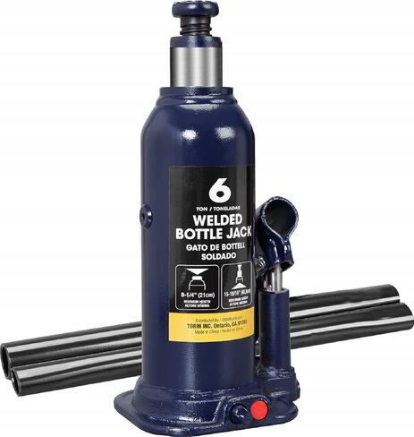 TCE 2 Ton (4,000 LBs) Capacity Hydraulic Welded Bottle Jack, AT90203BU , Blue in Saudi Arabia