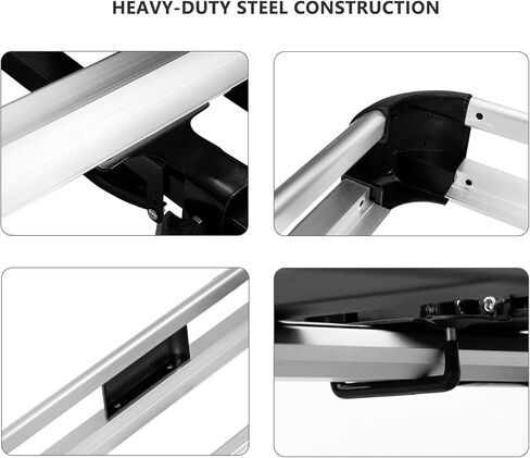 50" Roof Basket Cargo Carrier,Universal Car Top Luggage Holder Carrier Basket,SUV Heavy Duty Roof Top Luggage Carrier,Sliver in Saudi Arabia