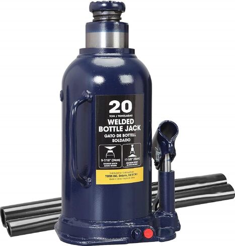 TCE 2 Ton (4,000 LBs) Capacity Hydraulic Welded Bottle Jack, AT90203BU , Blue in Saudi Arabia