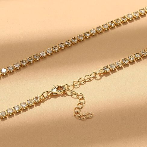 ORAZIO قلادات بطبقات ذهبية للنساء 14 قيراط مطلية بالذهب قلادة متعرجة أنيقة على شكل ثعبان ورقي سلسلة طبقات قلادات ذهبية قلادة مجموعة مجوهرات in Kuwait