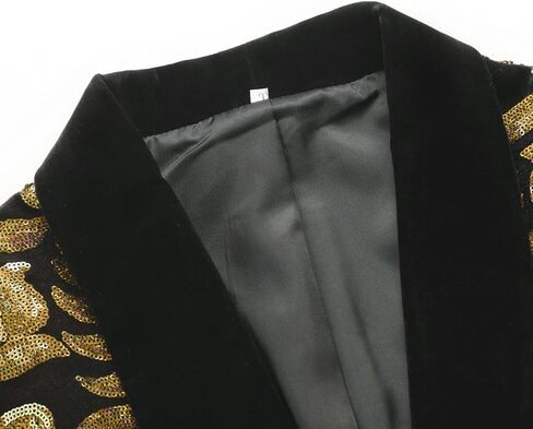 Mens Velvet Sequins Blazer Shiny Sequin Tuxedo Suit Blazer Jacket for Party Wedding Banquet Prom in Saudi Arabia