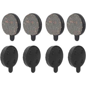 E Scooter Brake Pads 10 inch, 4 Pairs Semi Metallic Disc Brake Pads Replacement Accessory Metal Brake Rotor Pad Low Noise Wear Resistance Pad Parts for Electric Bike