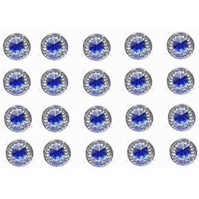 40 x Self Adhesive Royal Blue Round Diamante Rhinestones Acrylic Crystals Stick on Gems Card Making Embellishments for Crafts