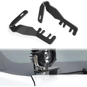 Ditch Light Brackets Hood LED Light Mount Brackets Compatible with 2022-2023 Toyota Tundra 3rd Gen | Ditch Light Hood Mounting Brackets for mounting Auxiliary Off-Road LED Pod Work Light
