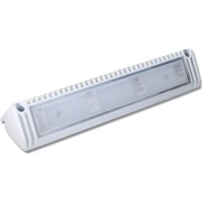 5" RV & Marine Boat Exterior LED Work Light Fixture, 40° Down Angle Flood Beam, 3000K Warm-White Super Bright, 12V/24V DC, High Lumen Output Low Current Draw, Waterproof White Finish, 1-Pack