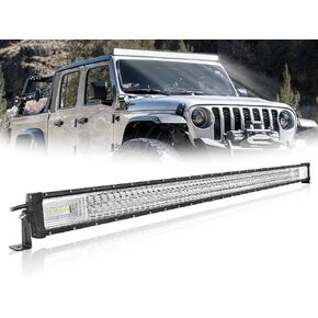 SKYWORLD 32 inch Curved Led Light Bar 405W Spot Flood Combo Off-Road Lights Bar IP67 Fog Lamp IP67 Waterproof Work Lights Bar for Trucks UTV ATV Boat Trailer Driving Lamp 6000K 1PCS