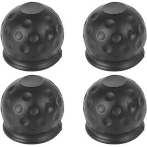 4PCS Trailer Ball Cover, 2 inches ID Rubber Towing Hitch Ball Protector for Daily Use Shop Store, Waterproof Dustproof Towball Sleeve Cap Replacement Car Accessories Universal for Truck RV Boat
