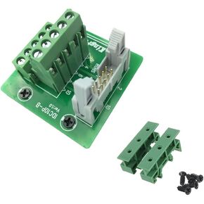 IDC10 2x5 دبابيس ذكر رأس لوحة القطع موصل كتلة المحطة مع أقدام تركيب السكك الحديدية البسيطة DIN in Kuwait