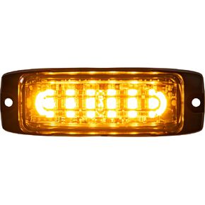 Buyers Product 8890600 Ultra Thin Wide Angle 4 Inch Amber LED Strobe Light, SAE J595 Class 1, IPX8 Waterproof, Emergency Lights for Vehicles