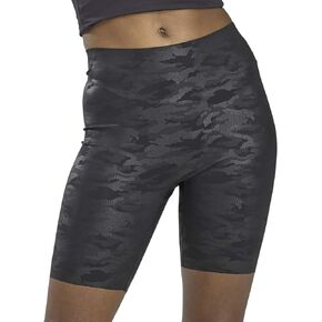 HUE Women's Faux Leather High Waist Bike Shorts