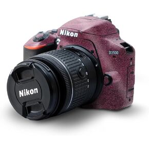 Glossy Glitter Skin Compatible with Nikon D3500 Camera - Pink Gravel - Premium 3M Vinyl Protective Wrap Decal Cover - Easy to Apply | Crafted in The USA by MightySkins