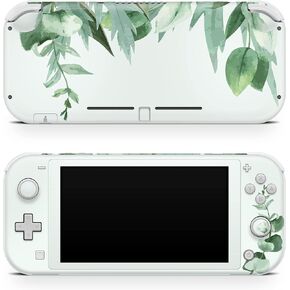TACKY DESIGN Leaves Skin Compatible with Nintendo Switch lite, Green Color Compatible with Switch lite Stickers, Vinyl 3m Decal, Full wrap Cover