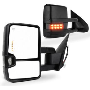 SCITOO Towing Mirrors Fit for 2014-2017 for Chevy Silverado/for GMC Sierra 1500 2015-2016 for Chevy Silverado/for GMC Sierra 2500 HD 3500HD with Power Heated Signal Backup Light