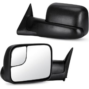 Towing Mirrors Rear View Mirrors fit for 1994 1995 1996 1997 1998 1999 2000 2001 Dodge Ram 1500, 1994-2002 Ram 2500 3500 Manual Folding Flip Up Side Mirror