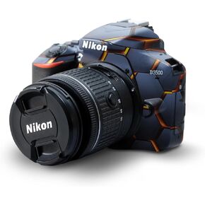 Glossy Glitter Skin Compatible with Nikon D3500 Camera - Gradient Marble - Premium 3M Vinyl Protective Wrap Decal Cover - Easy to Apply | Crafted in The USA by MightySkins