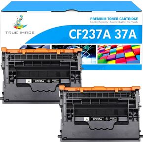 CF237A 37A Black Toner Cartridge 2-Pack Compatible Replacement for HP 37A 37X Toner Cartridge for HP Laserjet Enterprise M607n M607dn M608n M608dn M607 M608 M609 MFP M631 M632 M633 Series Printer