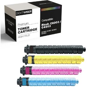 Do it Wiser Compatible Toner Cartridge Replacement for Ricoh MP C6003/4/503/504 Printer - 841849/51/52/50 (4 Pack) - High Yield