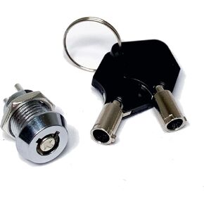 مفتاح مفتاح أسود مقاس 12 مم - وضع التشغيل والإيقاف - يتم سحب المفتاح على كلا الوضعين - غطاء معدني in Kuwait