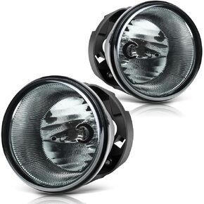 AUTOSAVER88 Fog Lights Assemblies Compatible with Chrysler Aspen 2007-2009 Chrysler Aspen, 05-09 Dodge Dakota 07-09 Durango, 2006-2010 Commander 05-10 Grand Cherokee, 06-08 Mitsubishi Raider fog lamps