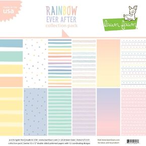 LAWN FAWN LF3331 Rainbow Ever After Collection Paper Pack