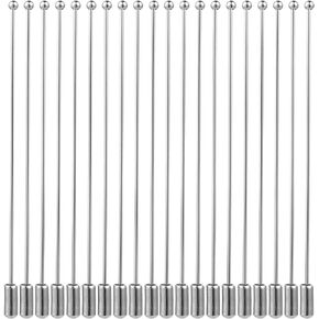 Brooch Pin Stick for Jewelry Making, Long Needle Eye Pin, Silver Round Ball Metal Brooch Boutonniere Sticks with Stopper for DIY Costume, Suit Tie Hat Pin, Jewelry Making Accessories, 90 mm 20 Pcs
