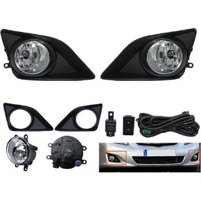 Fog Lights Assembly Driving Fog Lights Lamps For Toyota Corolla 2009-2010 |Clear Lens Front Driving Lamps | OEM Version | 81220-0D042、81210-0D042