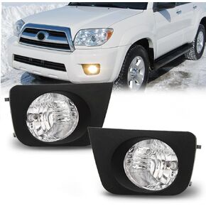 Driving Fog Lights Lamps Assembly Kit for 2006 2007 2008 2009 Toyota 4Runner Fog Light Replacement with 9006 12V 55W Halogen Bulbs Switch and Wiring Kit