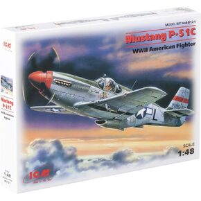 ICM 48121 - Plastic Military Plane Mustang P-51C, Airplane Model WWII American Fighter - Scale 1:48