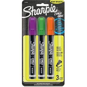 Sharpie Chalk Markers, Wet Erase Markers, Assorted Colors, 5 Count
