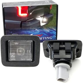iJDMTOY OEM-Replace Clear Lens License Plate Lamps Assy Compatible With 2015-2020 Ford F150 and Ford Raptor, LH RH w/Light Bulbs and Sockets
