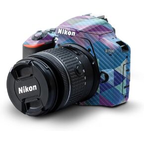 Carbon Fiber Skin Compatible with Nikon D3500 Camera - Aqua Swirl - Premium 3M Vinyl Protective Wrap Decal Cover - Easy to Apply | Crafted in The USA by MightySkins