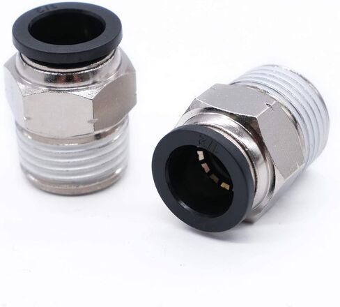 mxuteuk 5pcs Push to Connect Tube Fittings Copper Pneumatic fittings Male Straight push in air hose fittings 1/2" Tube OD x 1/2" NPT Thread in Saudi Arabia