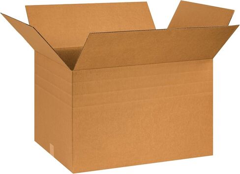BOX USA BMD261816 Multi-Depth Corrugated Boxes, 26"L x 18"W x 16"H, Kraft (Pack of 10) in Saudi Arabia