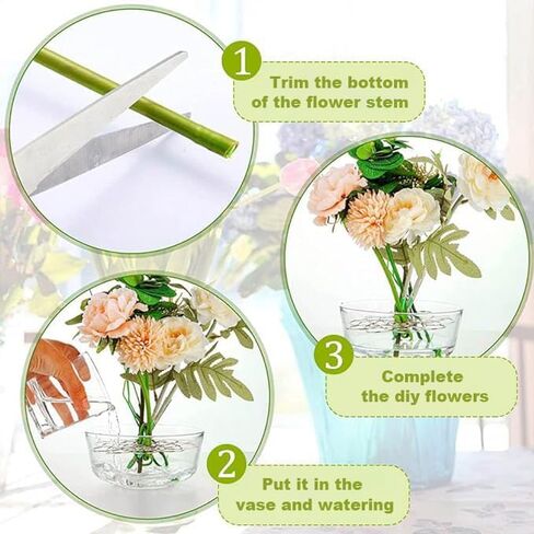 3 قطع شبكة زهور للمزهرية - حامل ترتيب الزهور ضفدع الزهور - حامل جذع الزهور قابل لإعادة الاستخدام للباقة - أدوات فاصل الزهور السلكية ترتيب اللوازم 4/5/6'' in Kuwait