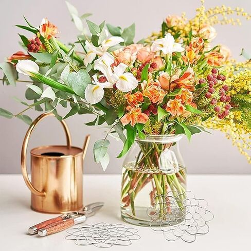 3 قطع شبكة زهور للمزهرية - حامل ترتيب الزهور ضفدع الزهور - حامل جذع الزهور قابل لإعادة الاستخدام للباقة - أدوات فاصل الزهور السلكية ترتيب اللوازم 4/5/6'' in Kuwait