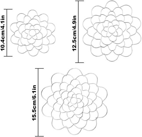 3 قطع شبكة زهور للمزهرية - حامل ترتيب الزهور ضفدع الزهور - حامل جذع الزهور قابل لإعادة الاستخدام للباقة - أدوات فاصل الزهور السلكية ترتيب اللوازم 4/5/6'' in Kuwait