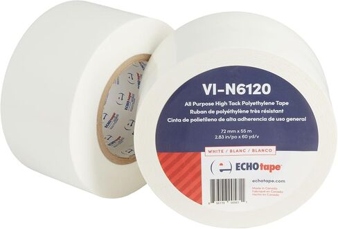 ECHOtape VI-N6120 | Blue Multi-Purpose Construction Tape | Stucco Masking Tape | Temporary Hold Tape | No Residue Vinyl Tape | Vinyl Repair Tape | Vinyl Floor Marking Tape | 1.89 in x 60 yds in Saudi Arabia