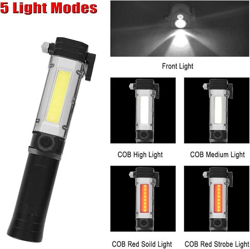 هوك الطريق عمود لف جبل مصباح يدوي حامل ث/LED مصباح يدوي للطوارئ ل جيب رانجلر 97-24 TJ JK JL in Kuwait