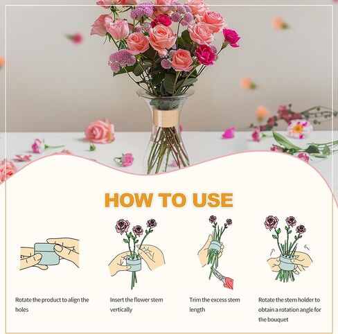 حامل جذع ايكيبانا حلزوني من KM، حامل جذع حلزوني للزهور، حامل جذع حلزوني للمزهريات، حامل ترتيب الزهور اللولبية DIY، قطعتان (صغيرة شفافة + كبيرة) in Kuwait