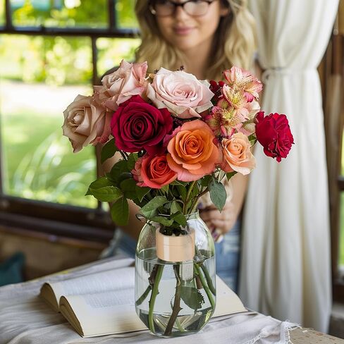 حامل جذع ايكيبانا حلزوني من KM، حامل جذع حلزوني للزهور، حامل جذع حلزوني للمزهريات، حامل ترتيب الزهور اللولبية DIY، قطعتان (صغيرة شفافة + كبيرة) in Kuwait