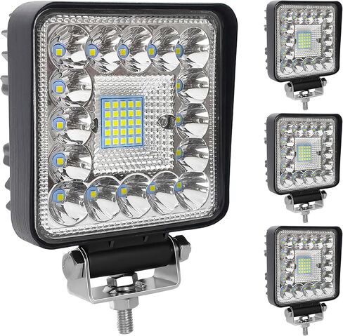 LED Tractor Lights,4.5INCH 123W LED Spot Lights for Truck,20pcs 10000lm 12V 24V Square LED Work Light Offroad Lights for Boats Trailer ATV UTV SUV RV OTR in Saudi Arabia