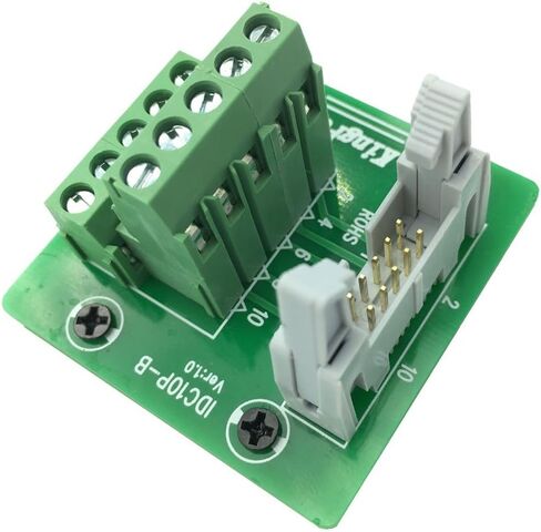 IDC10 2x5 دبابيس ذكر رأس لوحة القطع موصل كتلة المحطة مع أقدام تركيب السكك الحديدية البسيطة DIN in Kuwait