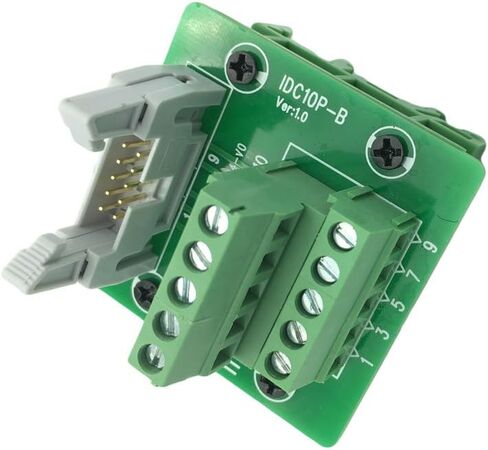 IDC10 2x5 دبابيس ذكر رأس لوحة القطع موصل كتلة المحطة مع أقدام تركيب السكك الحديدية البسيطة DIN in Kuwait