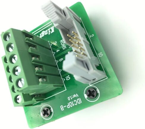 IDC10 2x5 دبابيس ذكر رأس لوحة القطع موصل كتلة المحطة مع أقدام تركيب السكك الحديدية البسيطة DIN in Kuwait